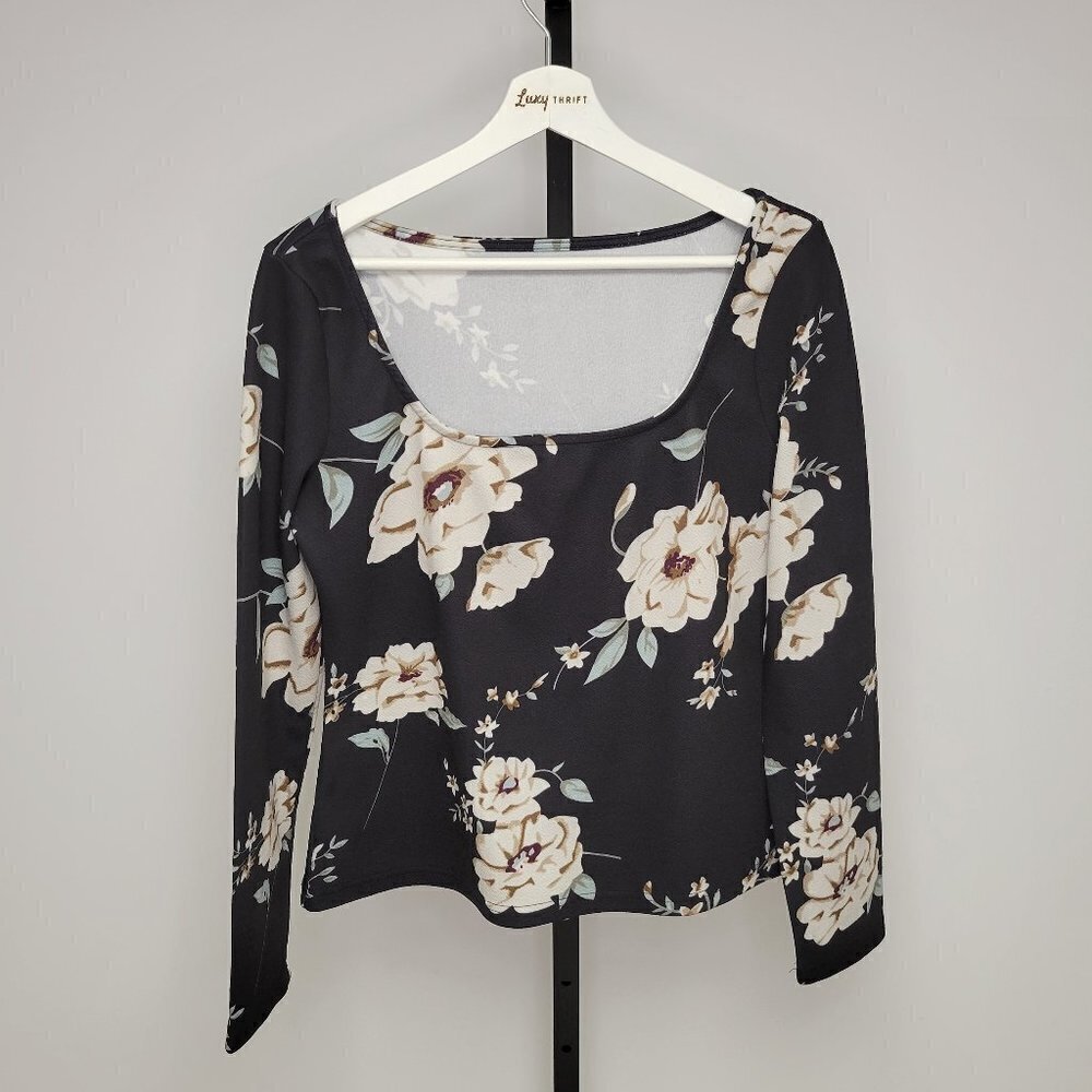 Square Neck  Floral Top